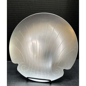 Vintage Kensington Aluminum Shell Shaped Plate Tray Dish 10" Serving Platter